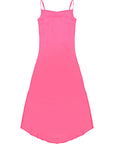 AX Paris Women's Fuchsia Satin Midi Dress