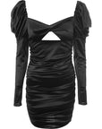First Distraction The Label Statement Sleeve Mini Dress In Black