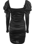 First Distraction The Label Statement Sleeve Mini Dress In Black
