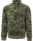HUF Mens contra half zip fleece sweat in Khaki