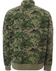 HUF Mens contra half zip fleece sweat in Khaki