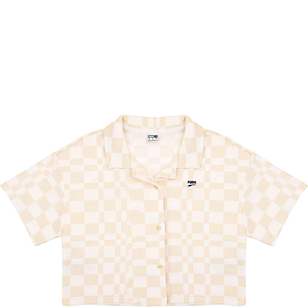 Puma Women's Beige and White Downtown Checkerboard Shirt – Sale Lab UK