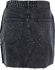 Urban Revivo Women's Black Asymmetric Denim Mini Skirt