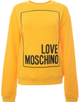 Love Moschino Womens Yellow Box Logo Sweatshirt