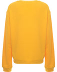 Love Moschino Womens Yellow Box Logo Sweatshirt