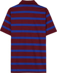 Lacoste Men's Bordeaux/Blue Stripe Golf Polo