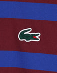Lacoste Men's Bordeaux/Blue Stripe Golf Polo