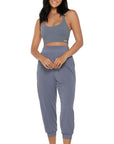 Lorna Jane Launch Active 7/8 Track Bottom in Powder Grey
