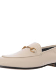 Gucci Womens Brixton Horsebit Detailed Leather Collapsible Heel Loafers In Neutrals
