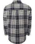 Mens FKN Awesome Heavy Flannel Overshirt in Navy & White