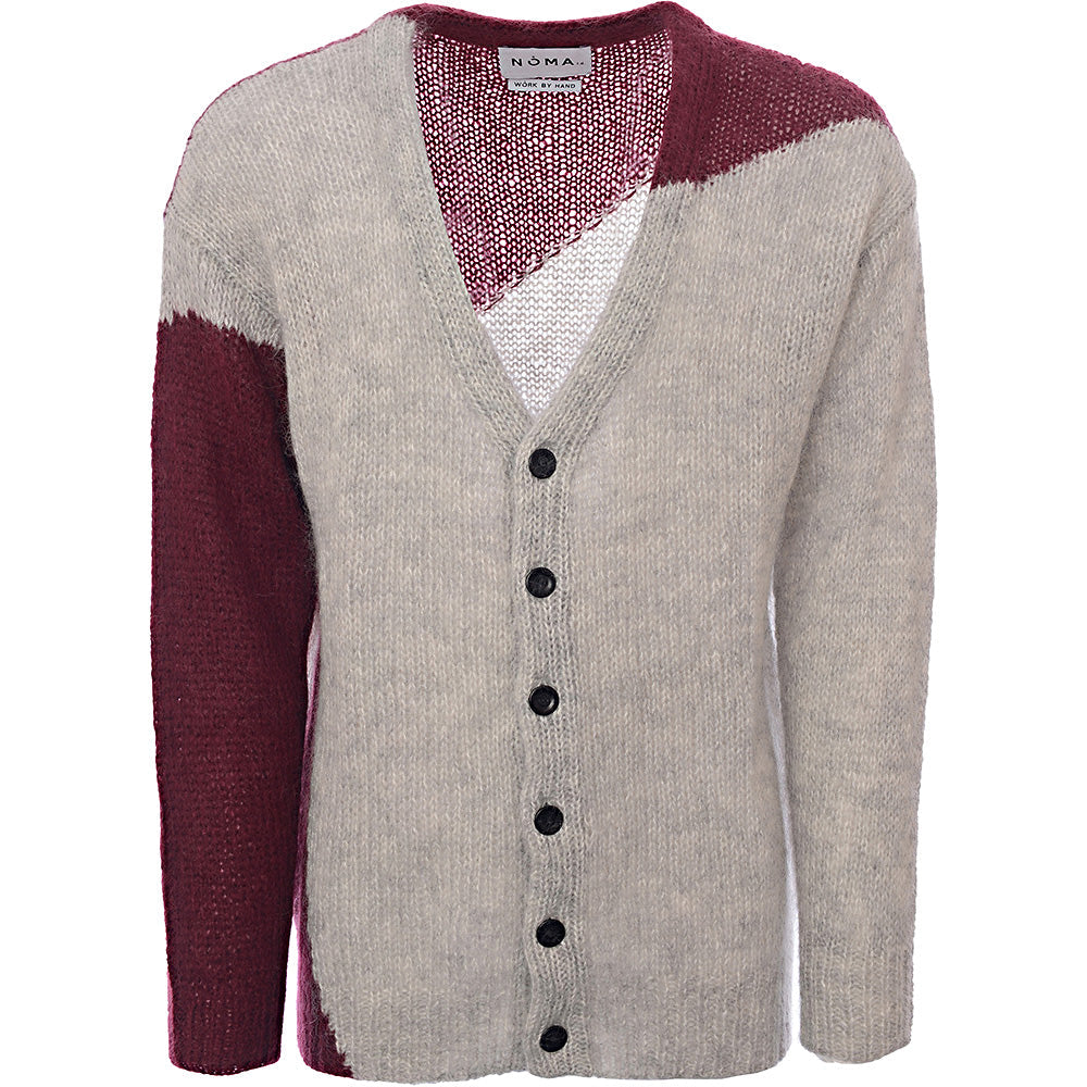 NOMA t.d. Men's Grey Hand Knitted Mohair Cardigan – Sale Lab UK