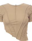 Revolve Womens T-Shirts/Long Sleeve In Beige