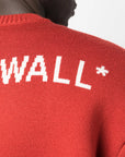 A-Cold-Wall Mens Red Exposure Knit Crew Sweater