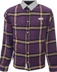 4SDesigns Mens Long Sleeve Utility Shirt In Purple