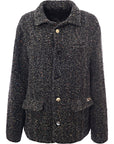 Mens Tweed Shirt Blazer In Grey