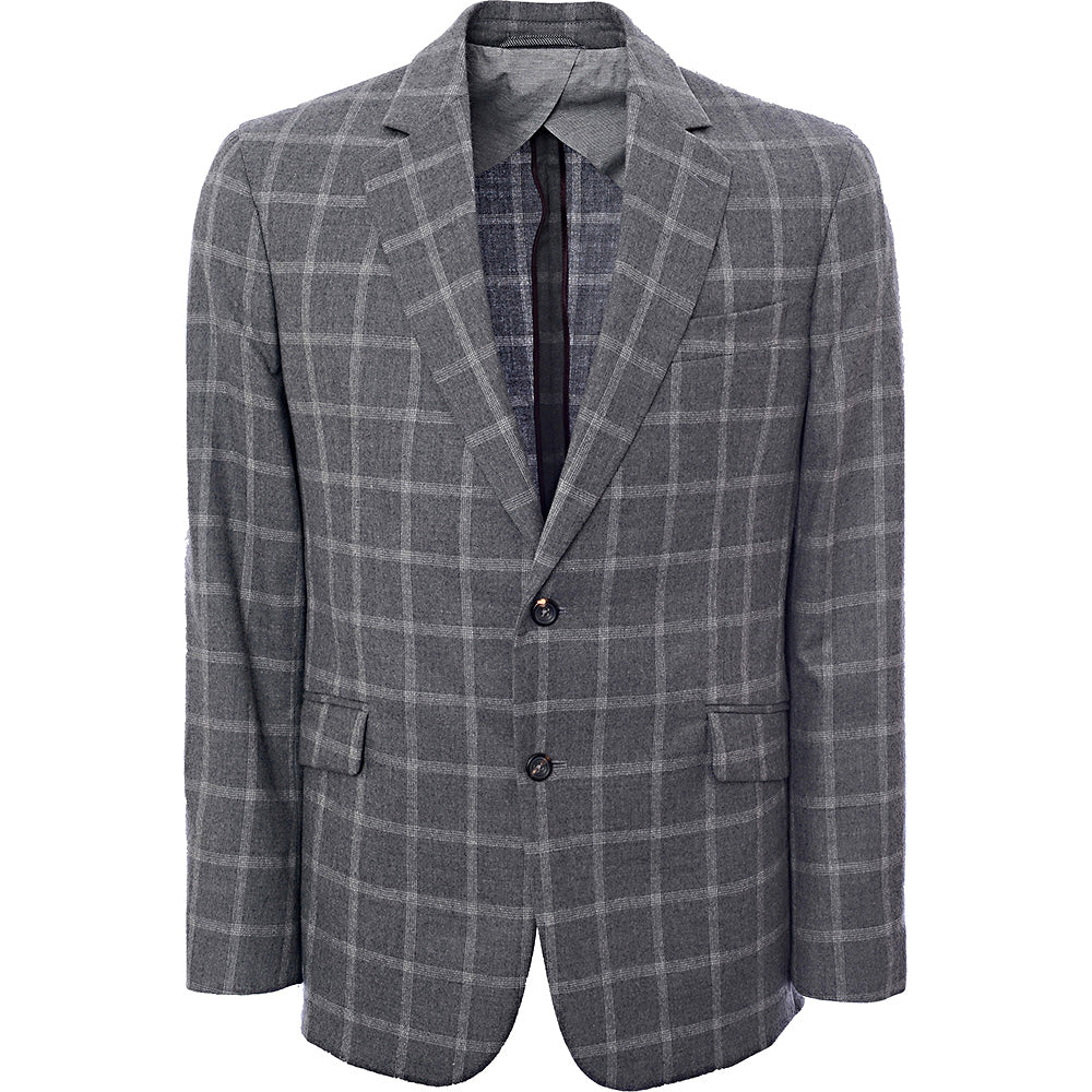 Hackett London Light Grey Windowpane Jacket in Light Grey