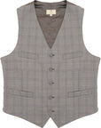 Men's Hackett, Grey with Blue Check Waistcoat in Grey