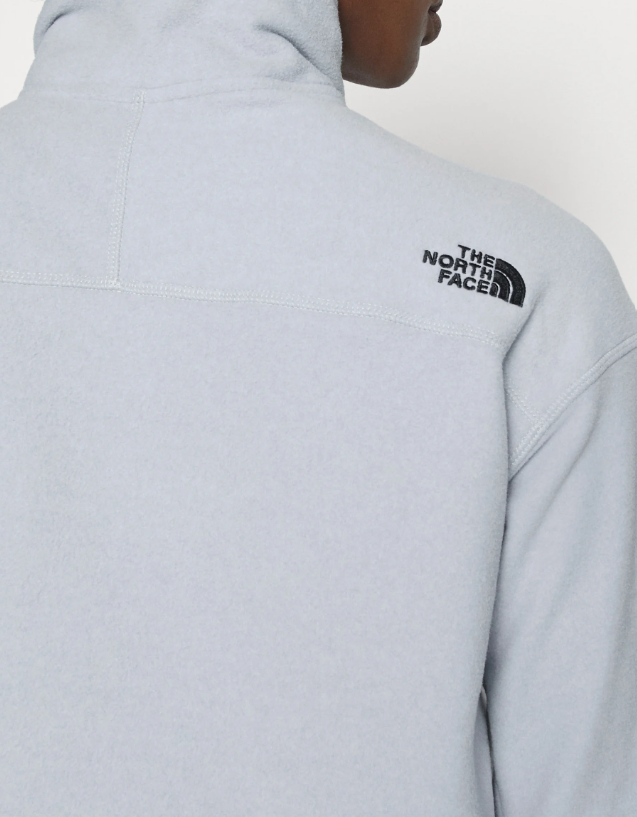 The North Face Womens 100 Glacier 1 4 Zip Cropped Jumper in Grey