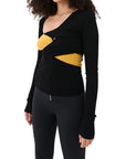 PE Nation Womens Riot Knit Top in Black