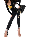 PE Nation Womens Riot Knit Top in Black