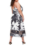Womens Calvin Klein Curve Recycled Printed Midi Dress in Print