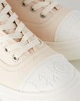 Unisex Kids MM6 Logo Zip Up Laced Cream Boots in Cream