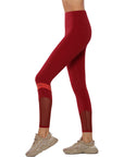 Lorna Jane Colour Block Core Full Length Tight in Cherry Multi