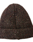 Foret Top Beanie Wool Hat in Brown Melange