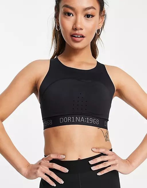 Dorina Enhance Micro Lightly Padded Sports Bra With Strappy Back