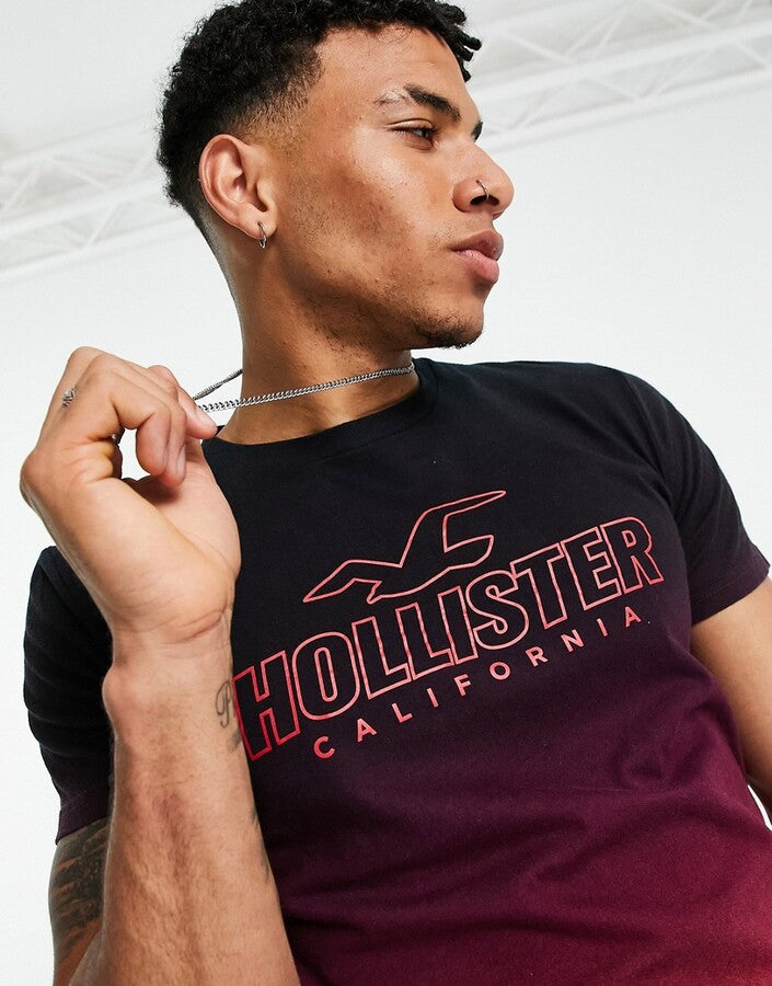 Hollister Perspective Ombre Logo T-Shirt – Sale Lab UK