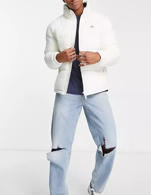 Men's white sales puffer jacket