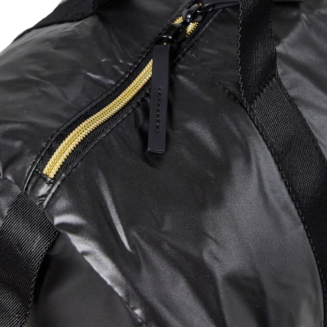 Puma Womens Training Essentials Barrel Bag In Black And Rose Gold