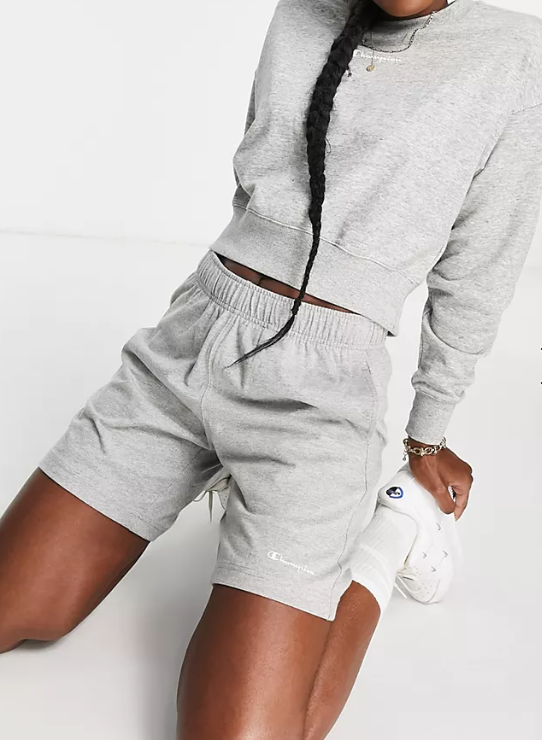 Champion Womens Jersey Shorts In Grey