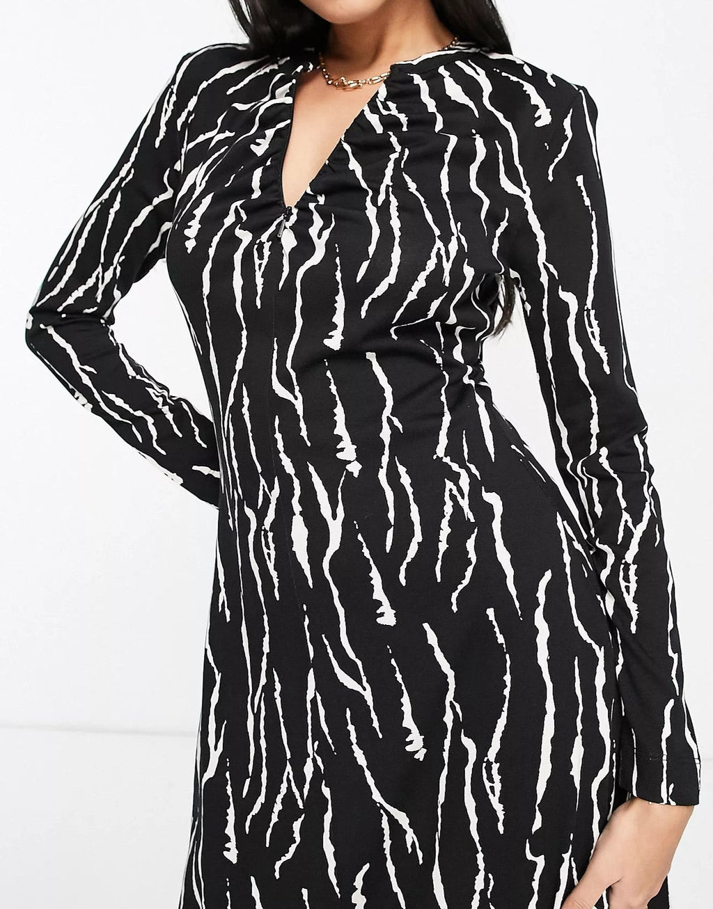 Whistles Womens Rumi Tiger Print Jersey Dress in Black Sale Lab UK