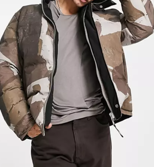 Allsaints Mens Novern Camo Jacket In Stone Sale Lab UK