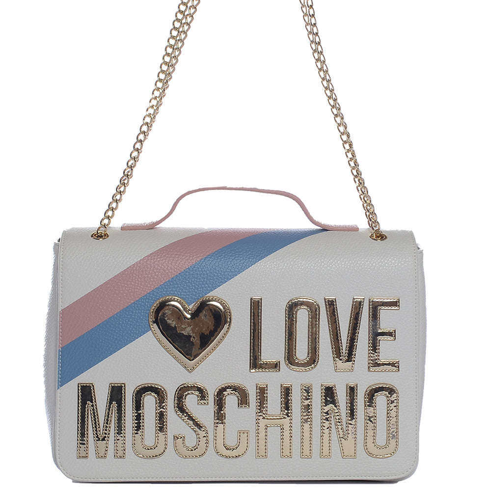 Love Moschino Large Box Bag with Gold Shoulder Chain Sale Lab UK