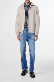 NN.07 Carlo 3503 relaxed fit cardigan in khaki stone