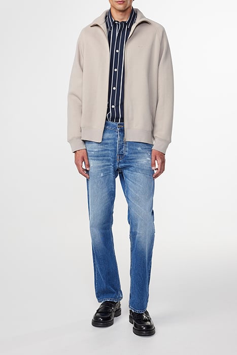NN.07 Carlo 3503 relaxed fit cardigan in khaki stone