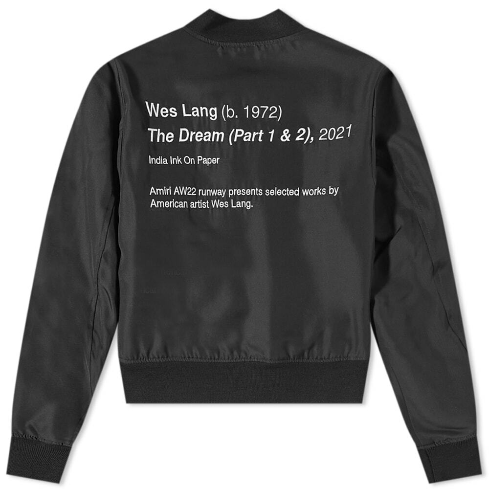 Unisex AMIRI Wes Lang Dual Skull Bomber Jacket in Black