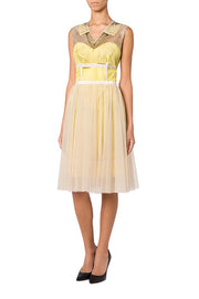 Inside Out Trompe-L'oeil Poplin Dress in Multicolour