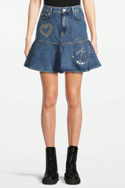 Moschino Cotton Skirt in Blue