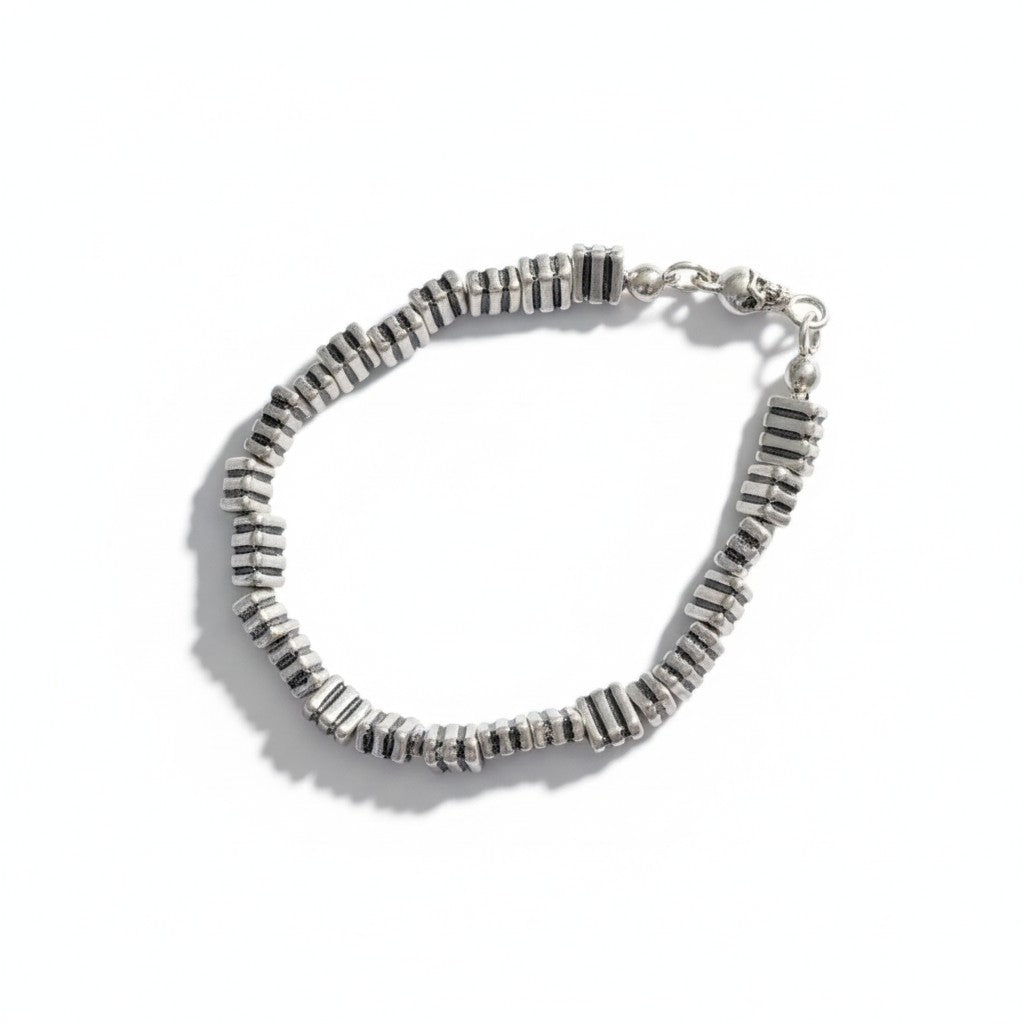 Bolongaro Trevor Mens Zinc Chunky Bracelet in Silver