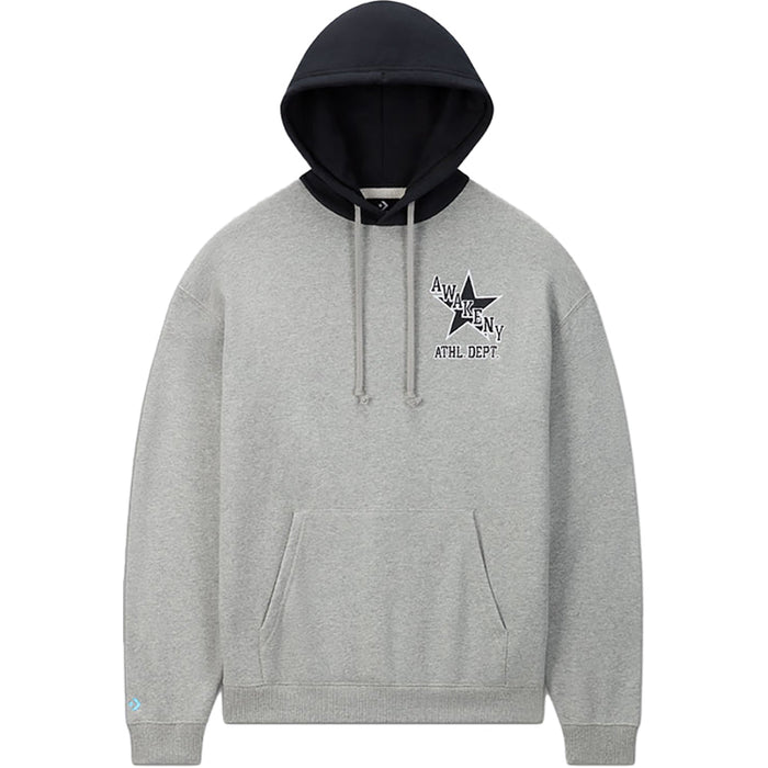 Converse Mens X Awake Fleece Hood Grey