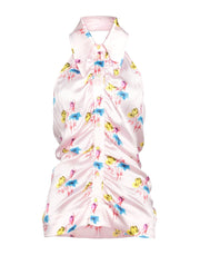 Ganni Women's Satin Floral Shirt