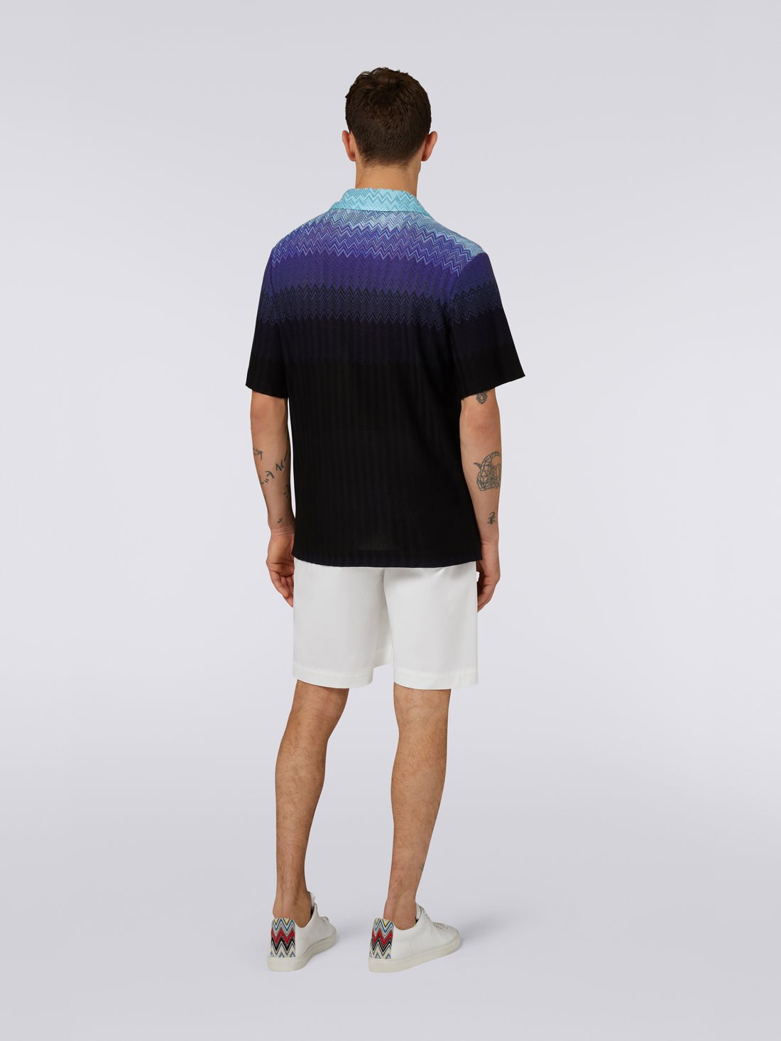 Missoni Men's Short Sleeve Shirt in Blue