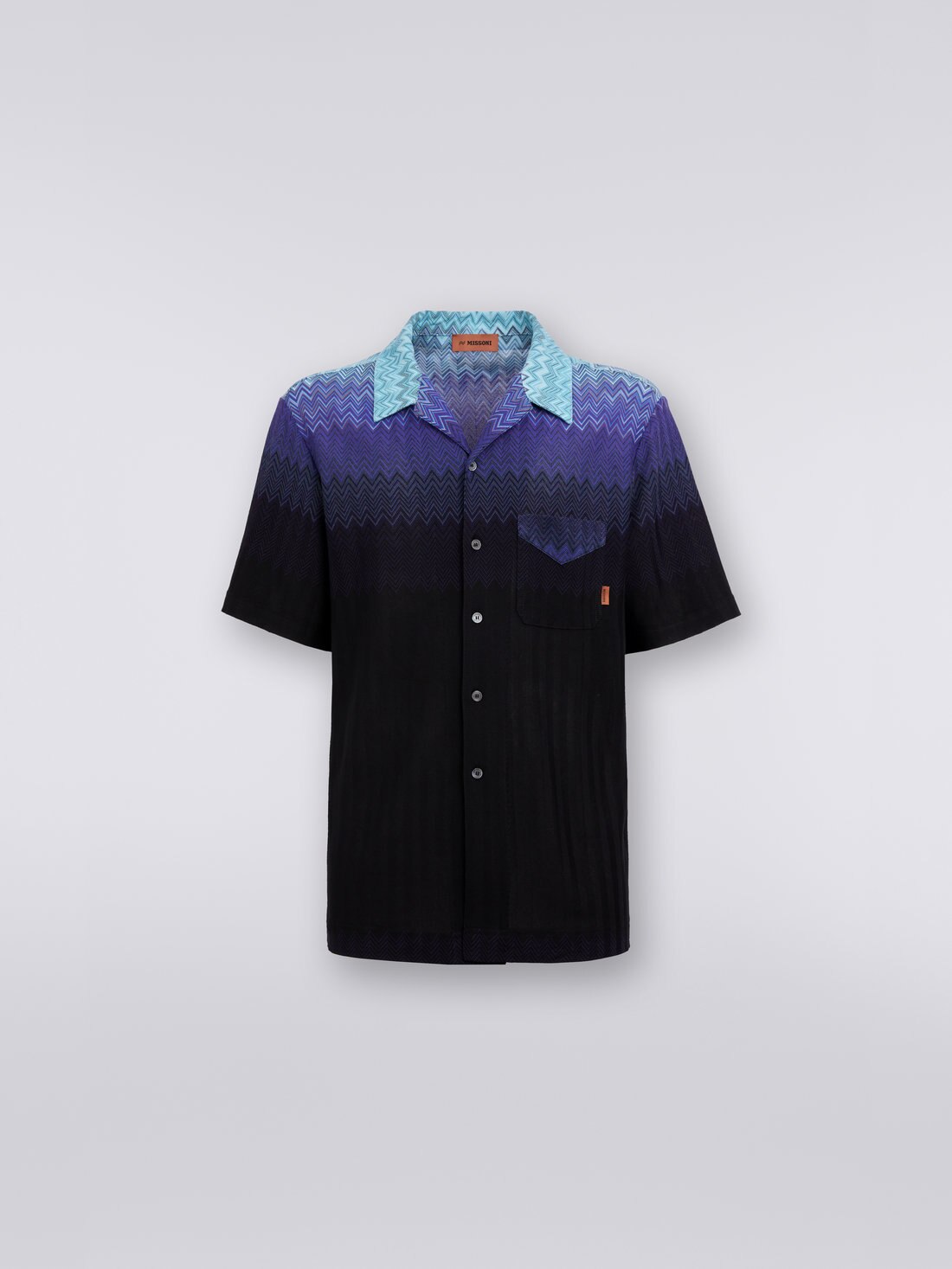 Missoni Men's Short Sleeve Shirt in Blue