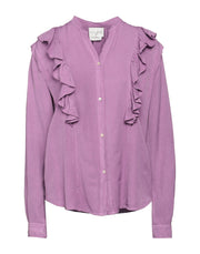 Forte_Forte Women's V-Neck Ruched Shirt