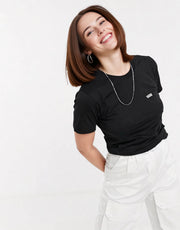 Vans Womens Small Logo T-Shirt In Black
