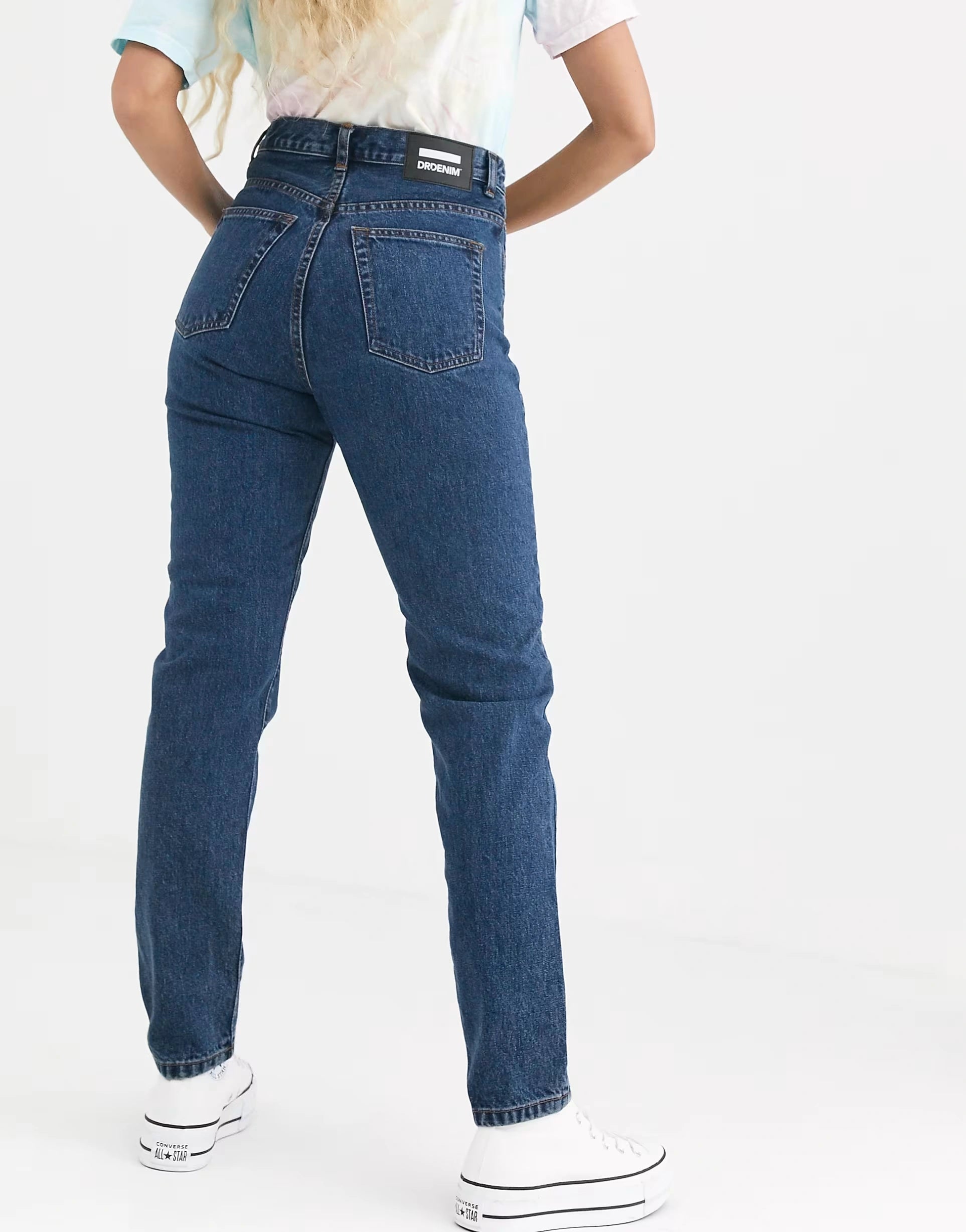 Womens Dr Denim Nora High Rise Mom Jean In Mid Retro