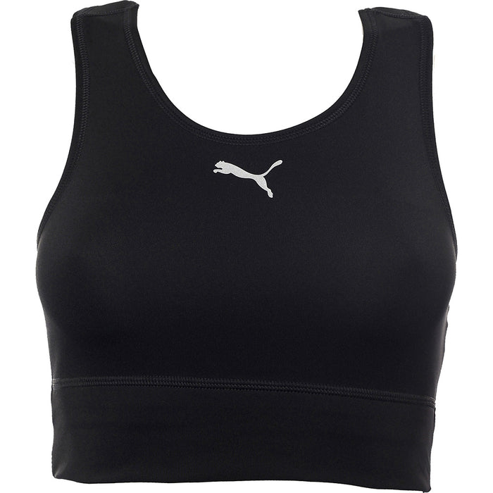 Puma Women's Black Active Essentials Training Logo Crop Top